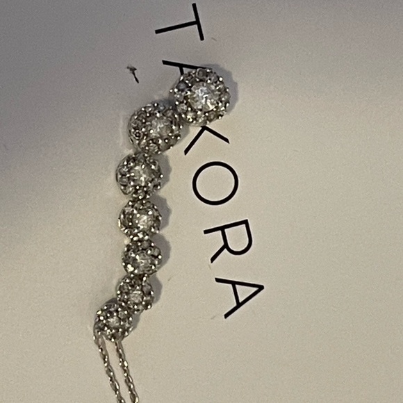 PRACTICALLY New: Designer JWBR 10K White Gold Diamond (.50crt ) Journey Necklace - Picture 6 of 11